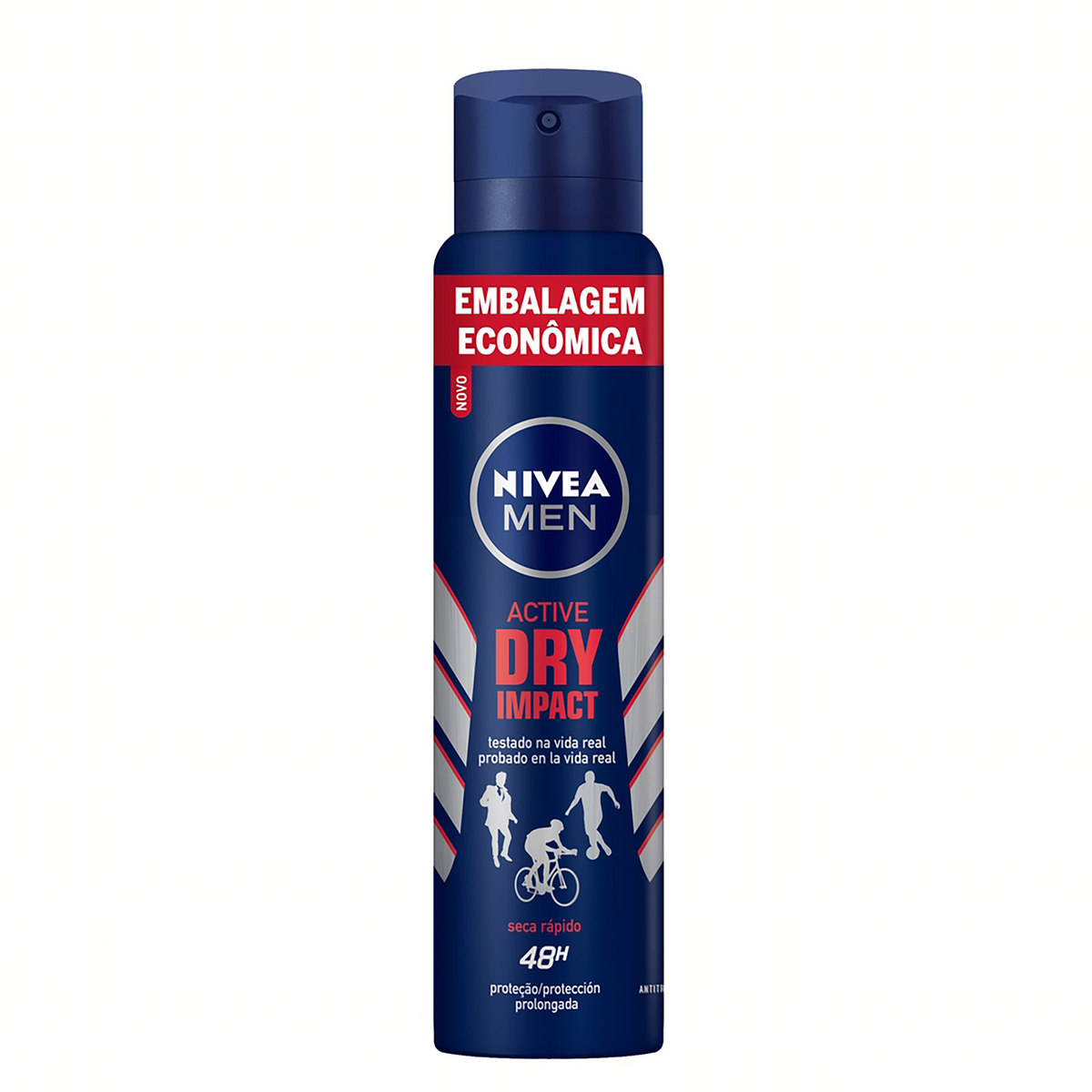 Desodorante Antitranspirante Aerosol Nivea Men Active Dry Impact Masculino 200ml - 1