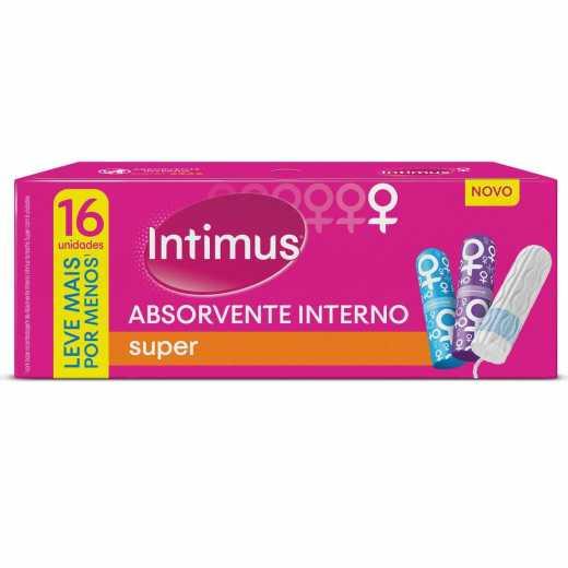 ABSORVENTE INTERNO INTIMUS SUPER 16 UNIDADES LEVE MAIS POR MENOS - 1