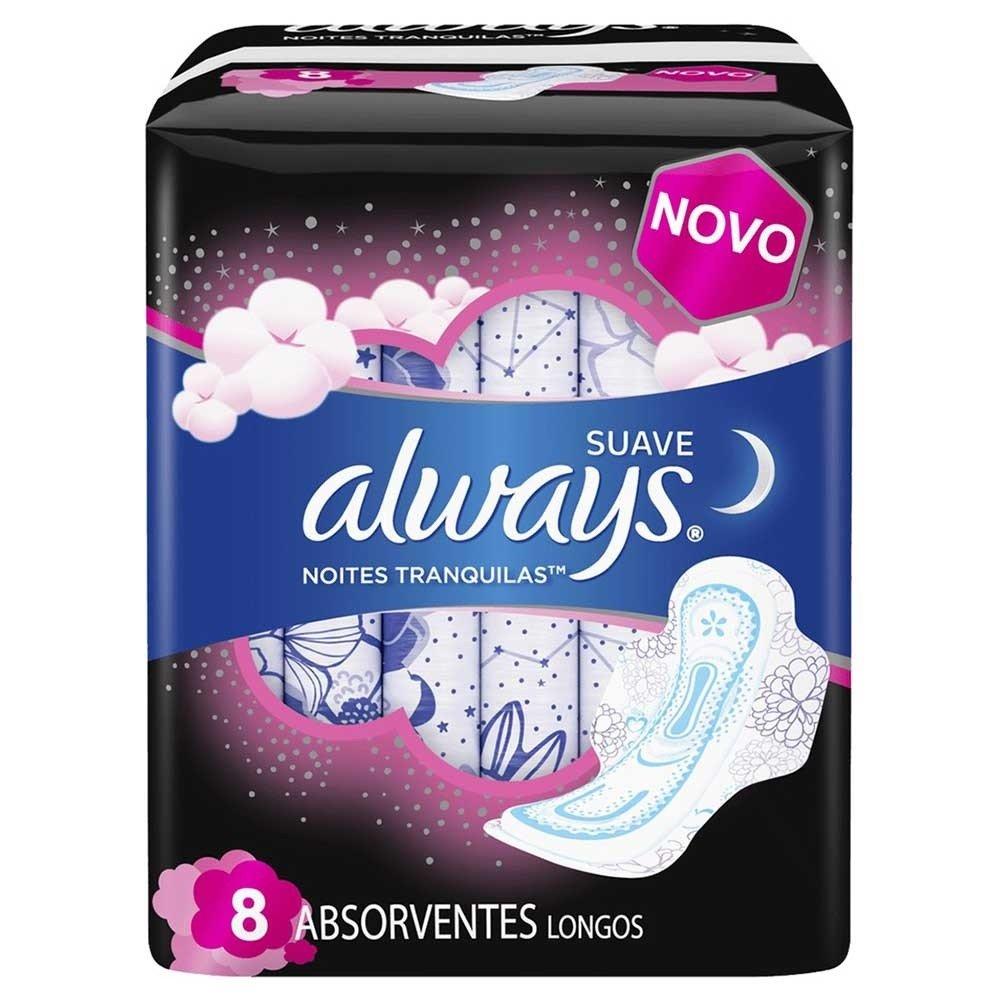 ABSORVENTE ALWAYS NOITES TRANQUILAS SUAVE COM ABAS 8 UNIDADES - 2