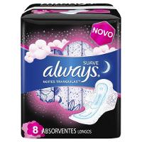 ABSORVENTE ALWAYS NOITES TRANQUILAS SUAVE COM ABAS 8 UNIDADES - 2