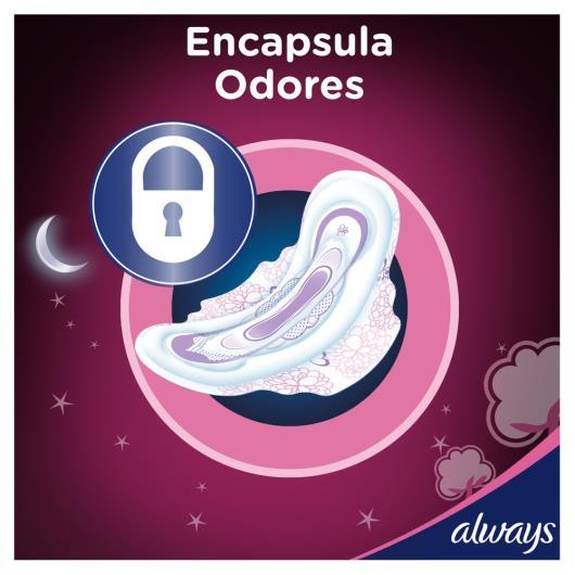 ABSORVENTE ALWAYS NOITES TRANQUILAS SUAVE COM ABAS COM 16 UNIDADES - 3