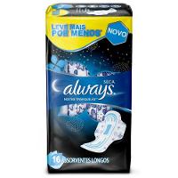 ABSORVENTE ALWAYS NOITES TRANQUILAS COBERTURA SECA COM ABAS PAGUE 14 ELEVE 16 UNIDADES - 1
