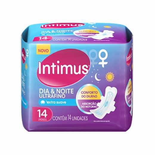 ABSORVENTE INTIMUS DIA E NOITE ULTRAFINO COBERTURA SUAVE COM ABAS 14 UNIDADES - 2