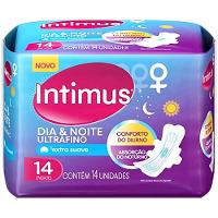 ABSORVENTE INTIMUS DIA E NOITE ULTRAFINO COBERTURA SUAVE COM ABAS 14 UNIDADES - 1