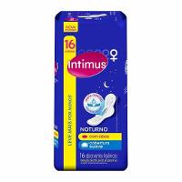 ABSORVENTE INTIMUS NOTURNO COBERTURA SUAVE COM ABAS 16 UNIDADES - 1