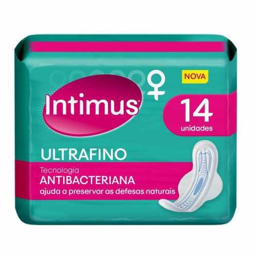 ABSORVENTE INTIMUS ULTRAFINO TECNOLOGIA ANTIBACTERIANA COM ABAS 14 UNIDADES - 1