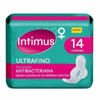 ABSORVENTE INTIMUS ULTRAFINO TECNOLOGIA ANTIBACTERIANA COM ABAS 14 UNIDADES - 1