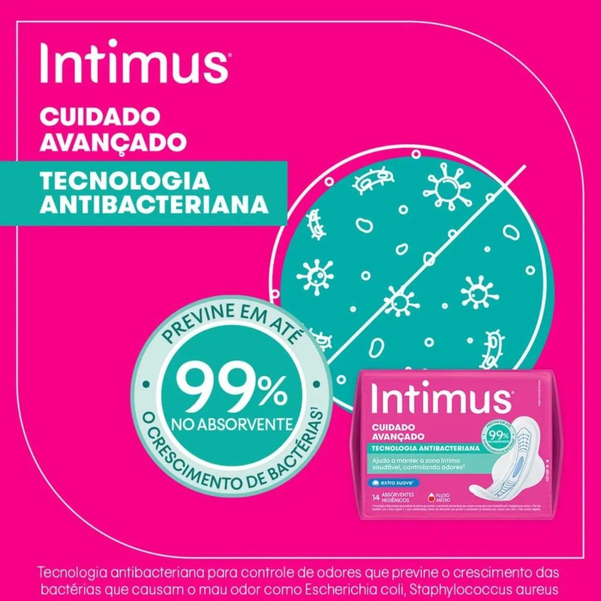 Absorvente Intimus Antibacteriano Ultrafino Com Abas 28 Unidades - 3