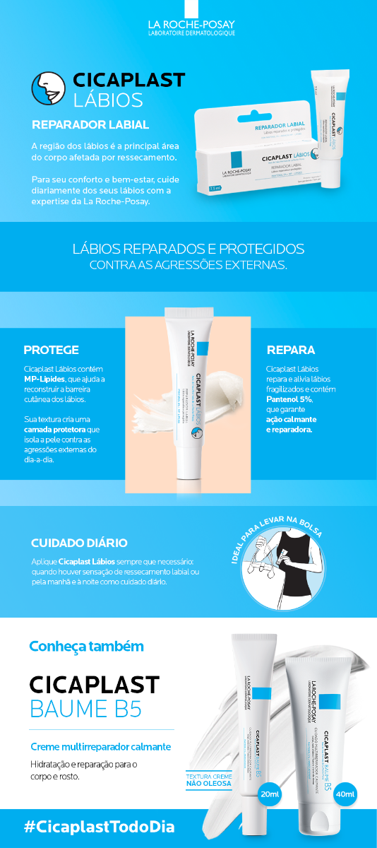 REPARADOR LABIAL LA ROCHE-POSAY CICAPLAST LÁBIOS 7,5ML - 5