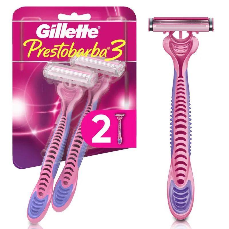 APARELHO DE DEPILAÇÃO GILLETTE PRESTOBARBA 3 FEMININO - 2 UNIDADES - 2