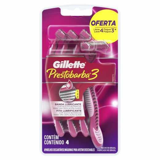 APARELHO DE DEPILAÇÃO GILLETTE PRESTOBARBA FEMININO PAGUE 3 LEVE 4 UNIDADES - 1