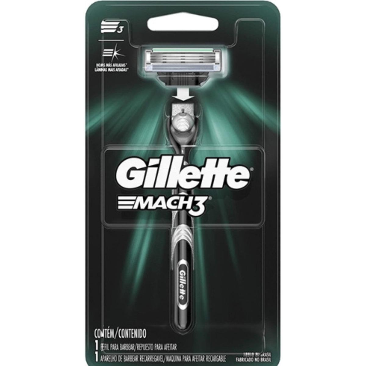 APARELHO DE BARBEAR GILLETTE MACH3 1 UNIDADE - 1