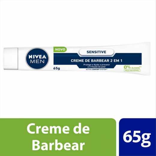 CREME DE BARBEAR 2 EM 1 NIVEA MEN SENSITIVE 65G - 1