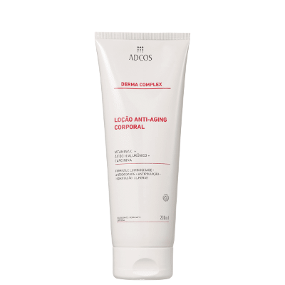 LOÇÃO CORPORAL ADCOS DERMA COMPLEX ANTI-AGING VITAMINA C E ÁCIDO HIALURÔNICO COM 200ML