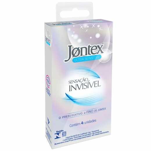 PRESERVATIVO JONTEX SENSAÇÃO INVISÍVEL COM 4 CAMISINHAS - 1