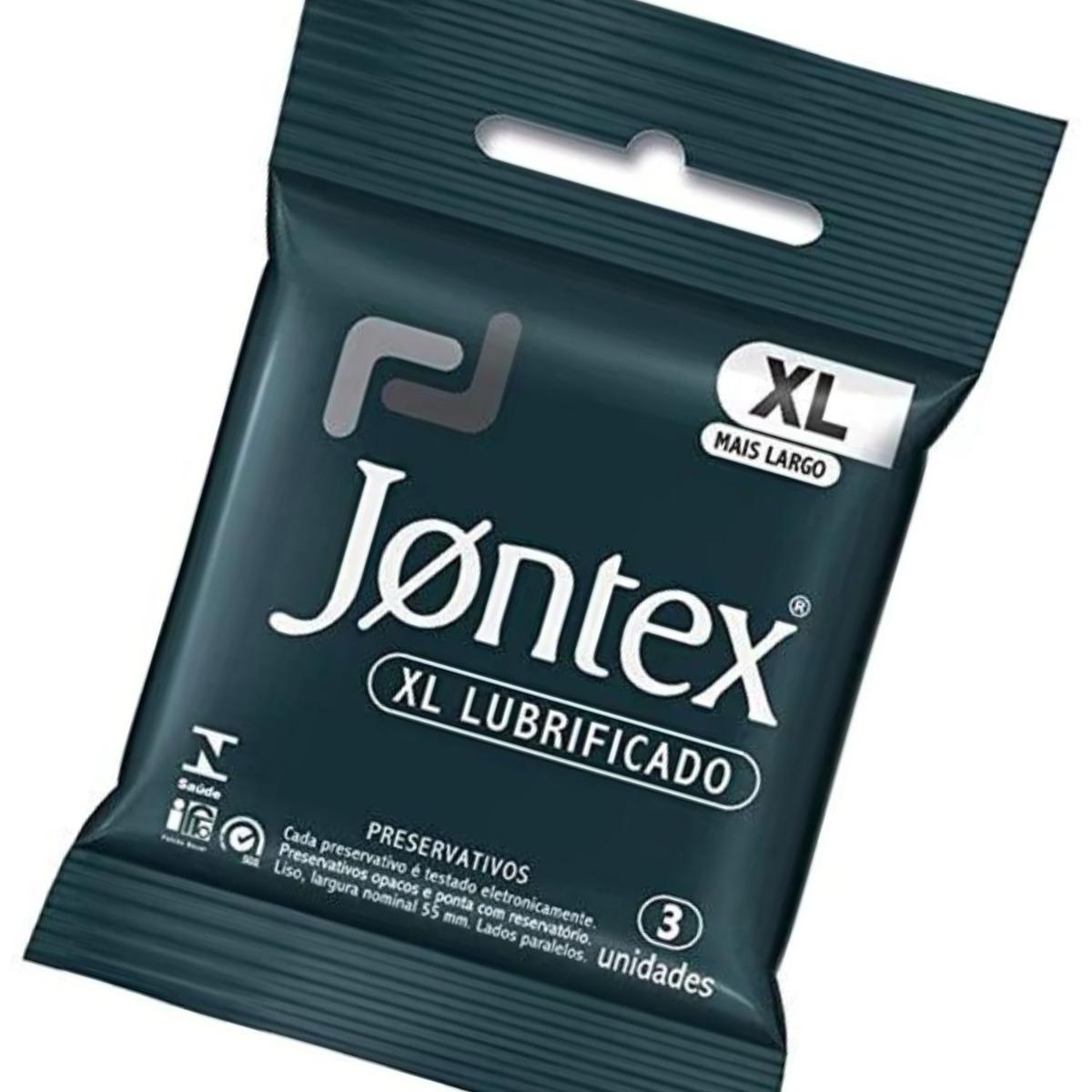 Preservativo lubrificado jontex xl com 3 unidades - 3