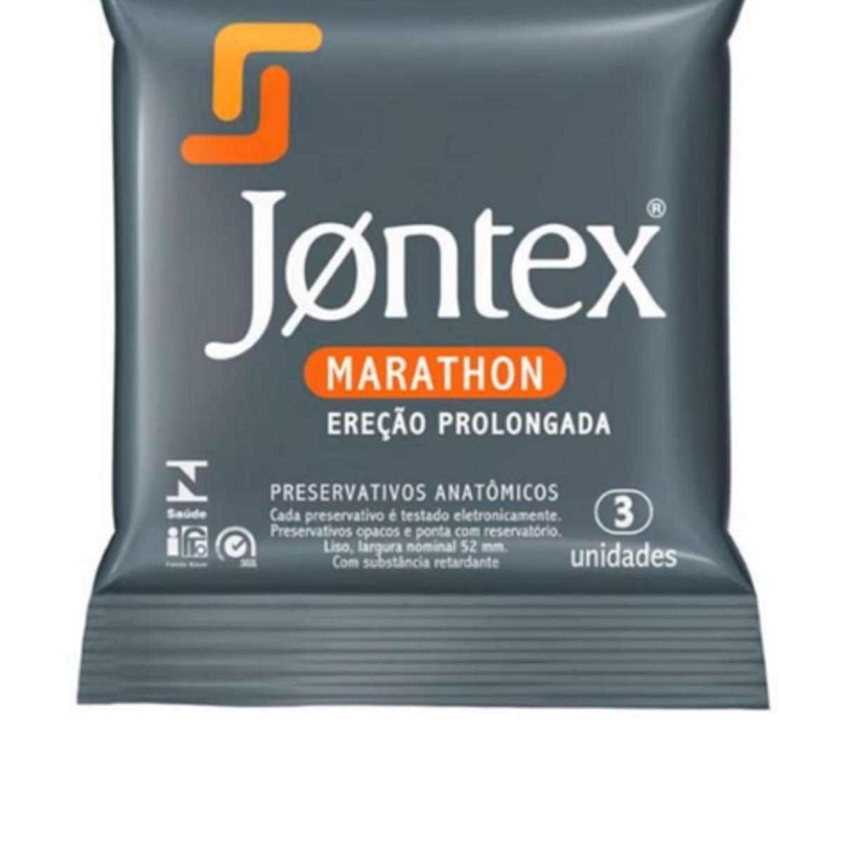 Jontex Preservativo Marathon Ereção Prolongada com 3 Unidades - 3