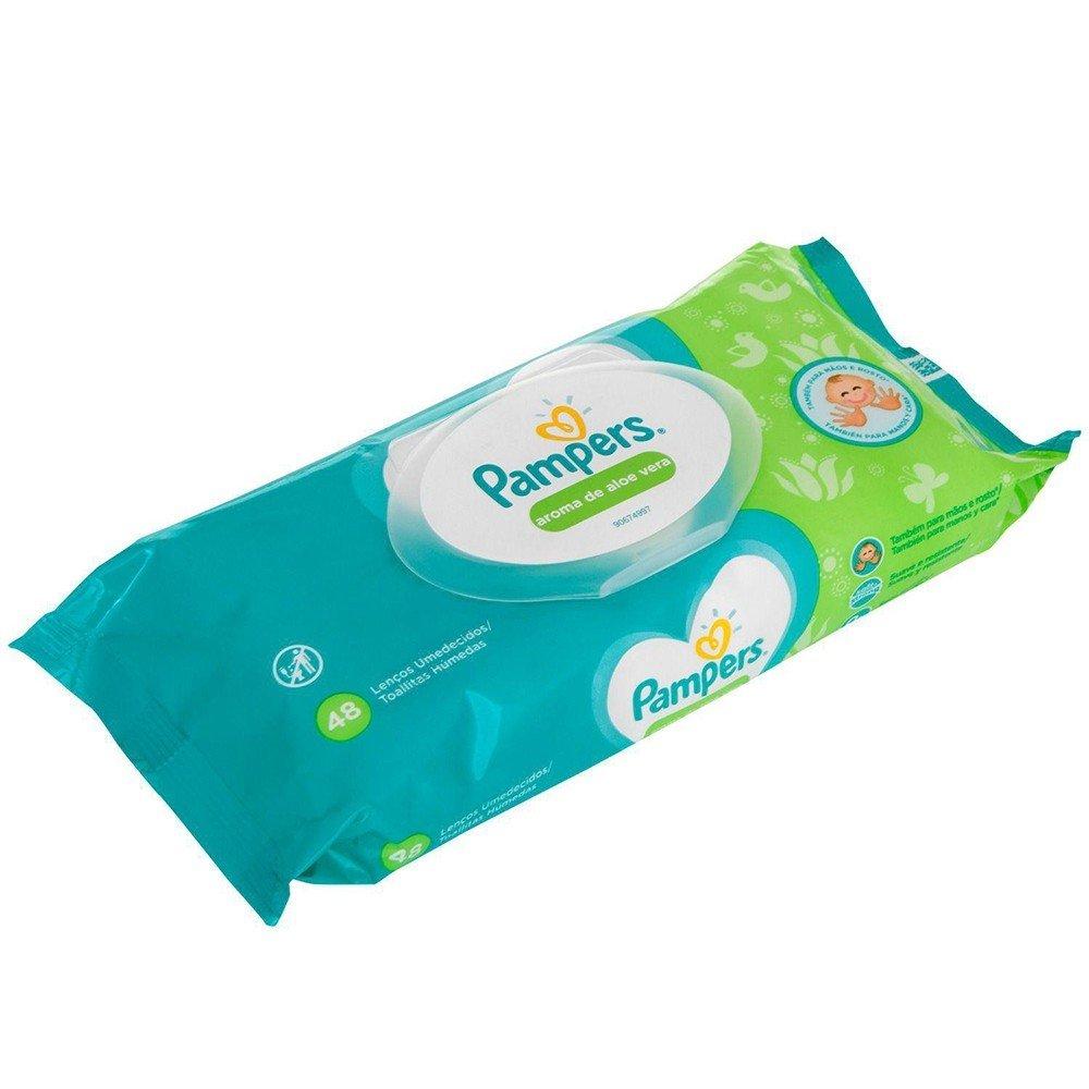 LENÇOS UMEDECIDOS PAMPERS AROMA DE ALOE VERA 48 UNIDADES - 2