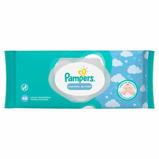 LENÇOS UMEDECIDOS PAMPERS CHEIRINHO DE BEBÊ 48 UNIDADES - 1