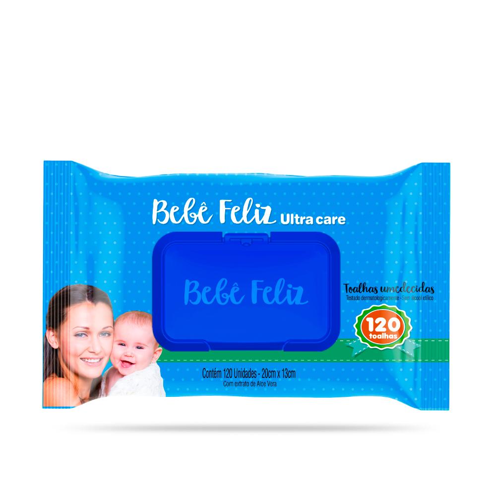 Lenço Umedecido Bebê Feliz Ultra Care 120 Folhas - 1