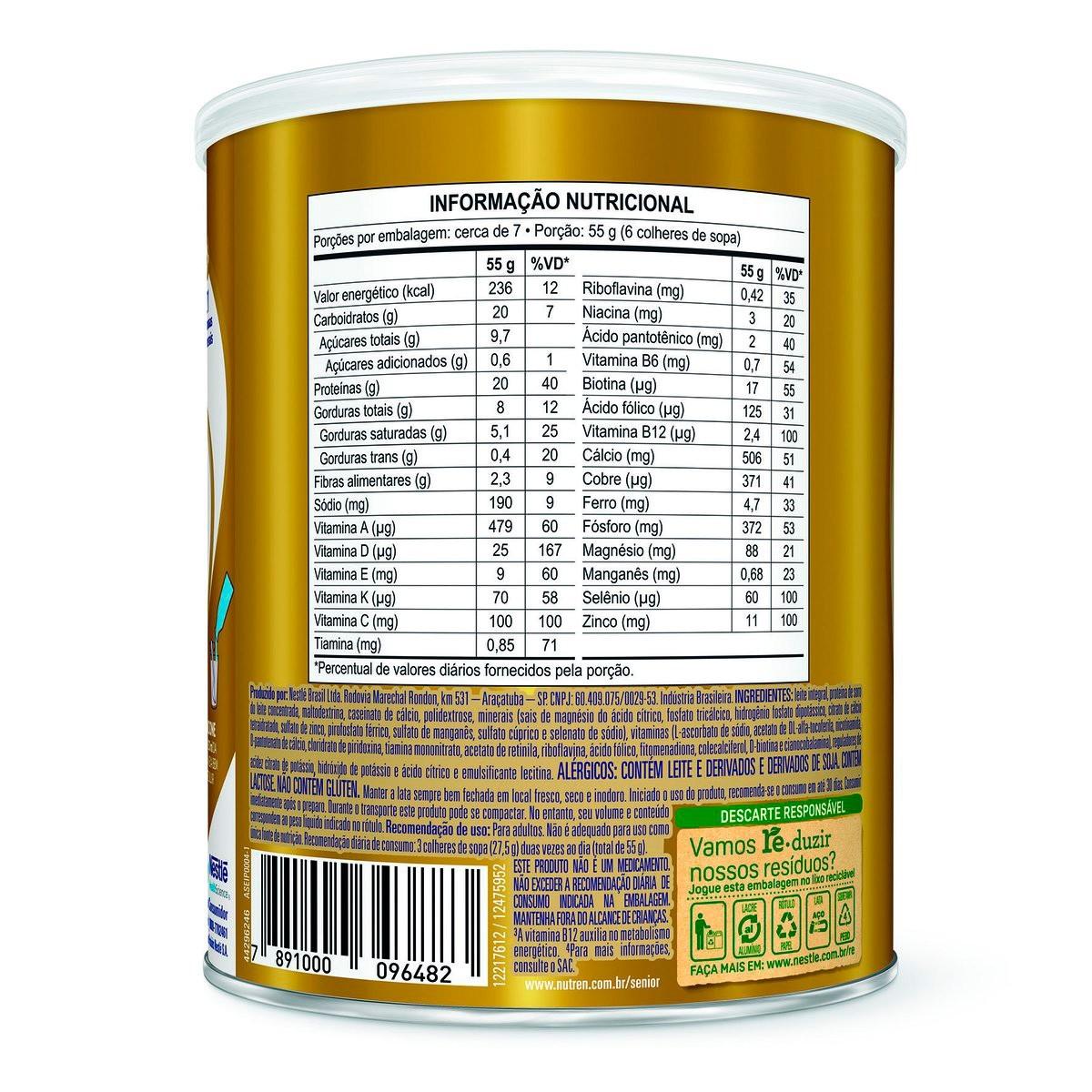 Complemento Alimentar Nutren Senior Sem Sabor 370g - 5