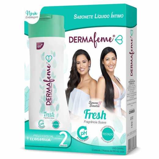 KIT SABONETE ÍNTIMO DERMAFEME FRESH 2 UNIDADES – 200ML - 1