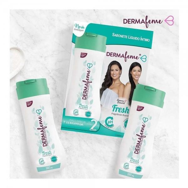 KIT SABONETE ÍNTIMO DERMAFEME FRESH 2 UNIDADES – 200ML - 2