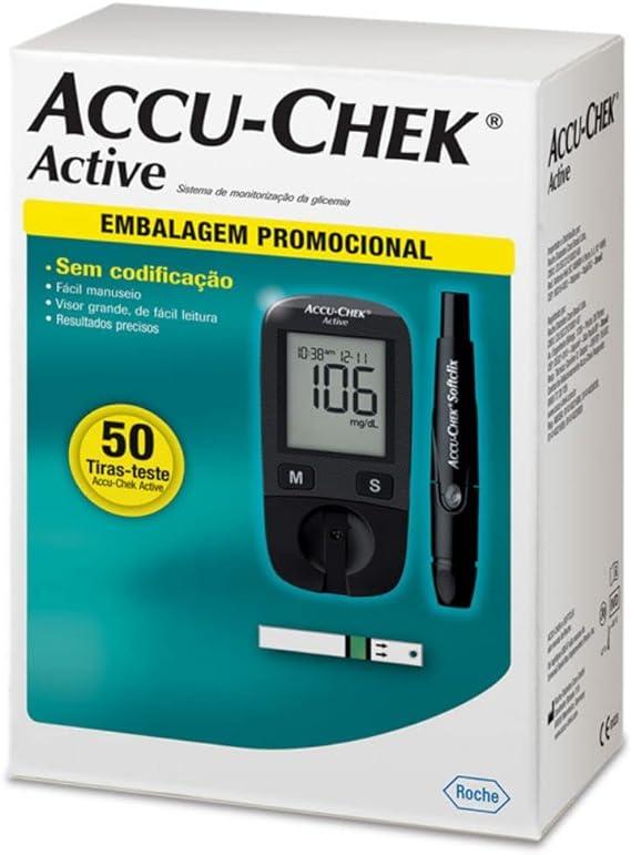 Medidor de glicose accu-chek active completo com 50 tiras - 1