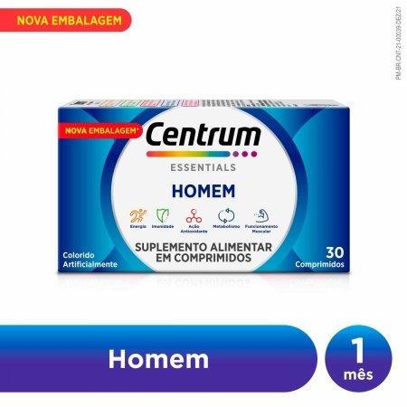 Polivitaminico Centrum Essentials Homem de a a Zinco 30 Comprimidos - 1