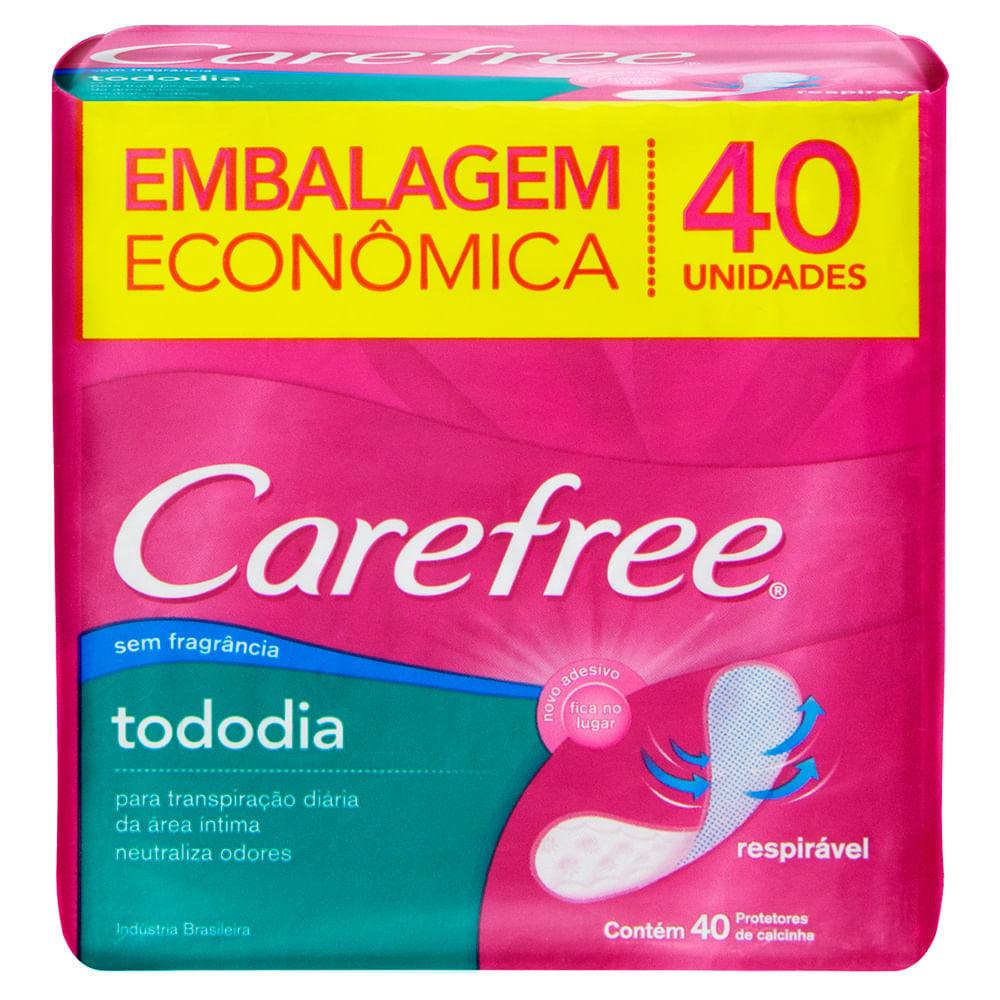 PROTETOR DIÁRIO CAREFREE TODODIA SEM PERFUME 40 UNIDADES - 1