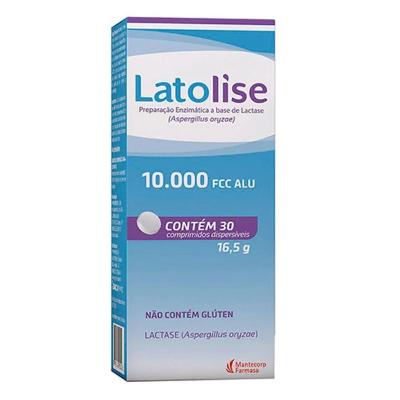 Latolise Preparação enzimática à base de lactase 10.000 FCC 30 Comprimidos