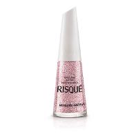 Esmalte Risqué Com Glitter Granulado Rose 8ml - 1