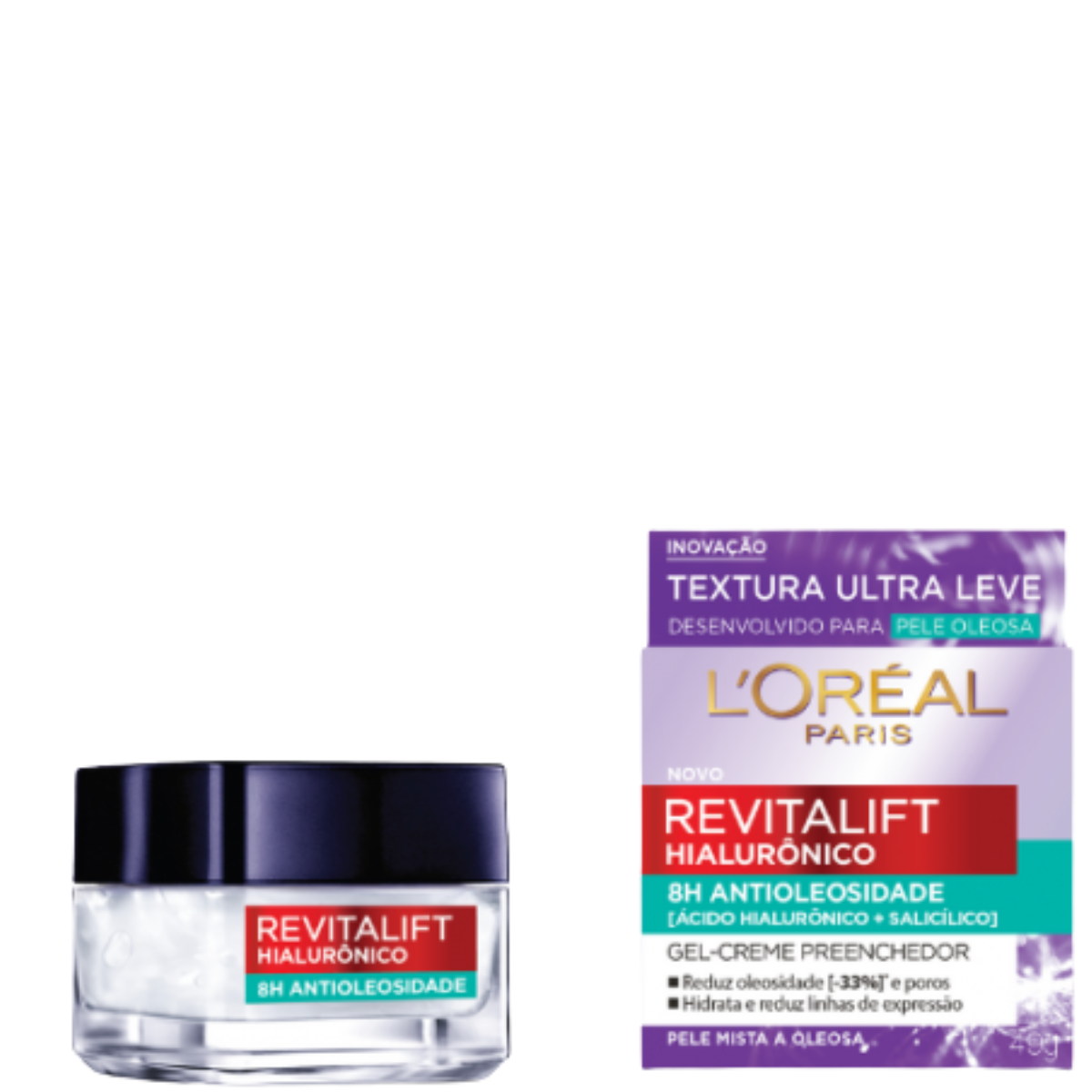 Gel Creme Preenchedor Antioleosidade L'Oréal Paris Revitalift Hialurônico 49g - 1