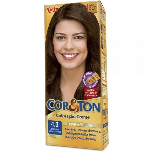 TINT COR E TON 4,3 CASTANHO MEDIO DOURAD - 1