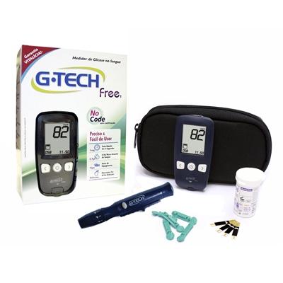 KIT MEDIDOR DE GLICOSE G-TECH FREE COM 10 TIRAS - 1