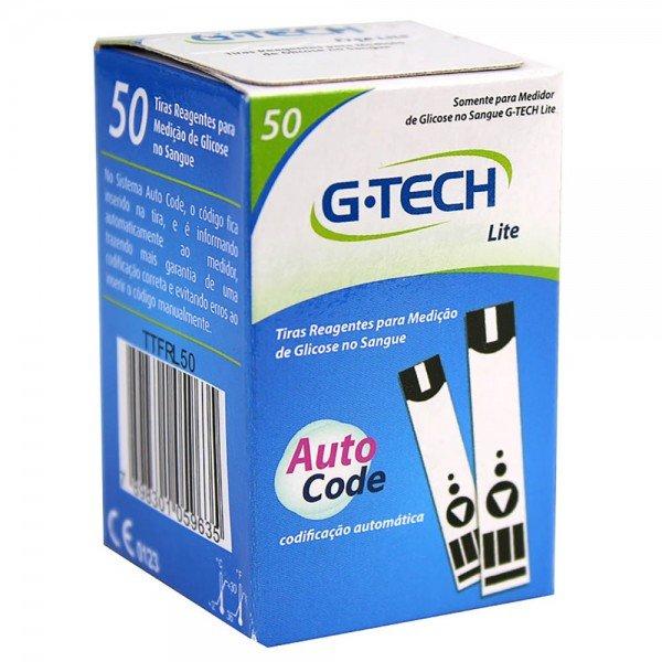 Tiras Reagentes para Medição de Glicose G-Tech Lite com 50 Unidades - 1