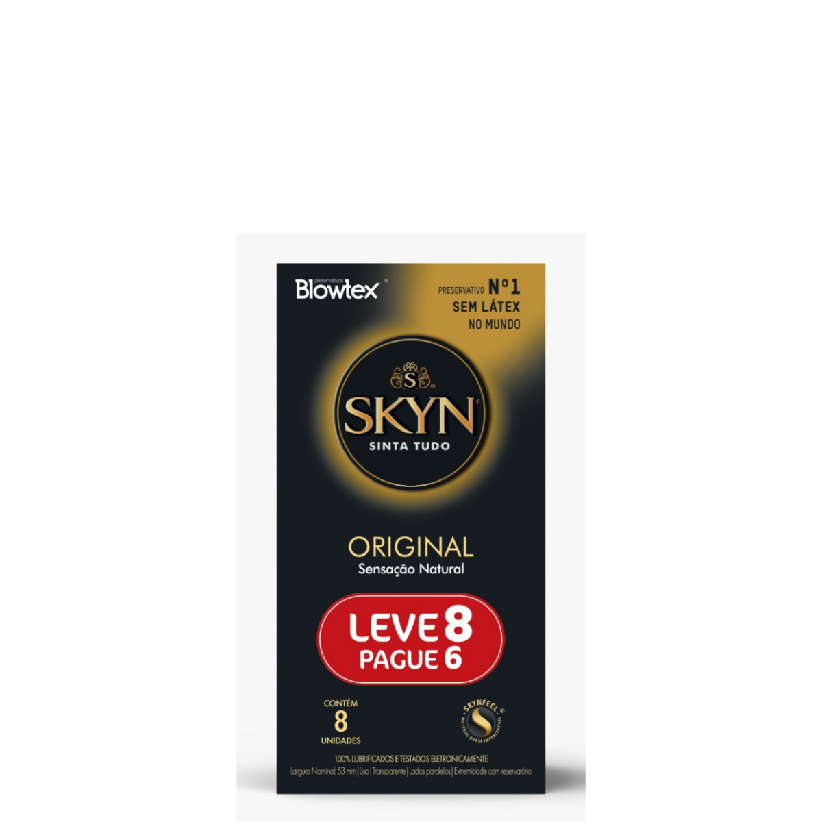 Camisinha Blowtex Skyn Original Sensação Natural com 8 unidades - 1