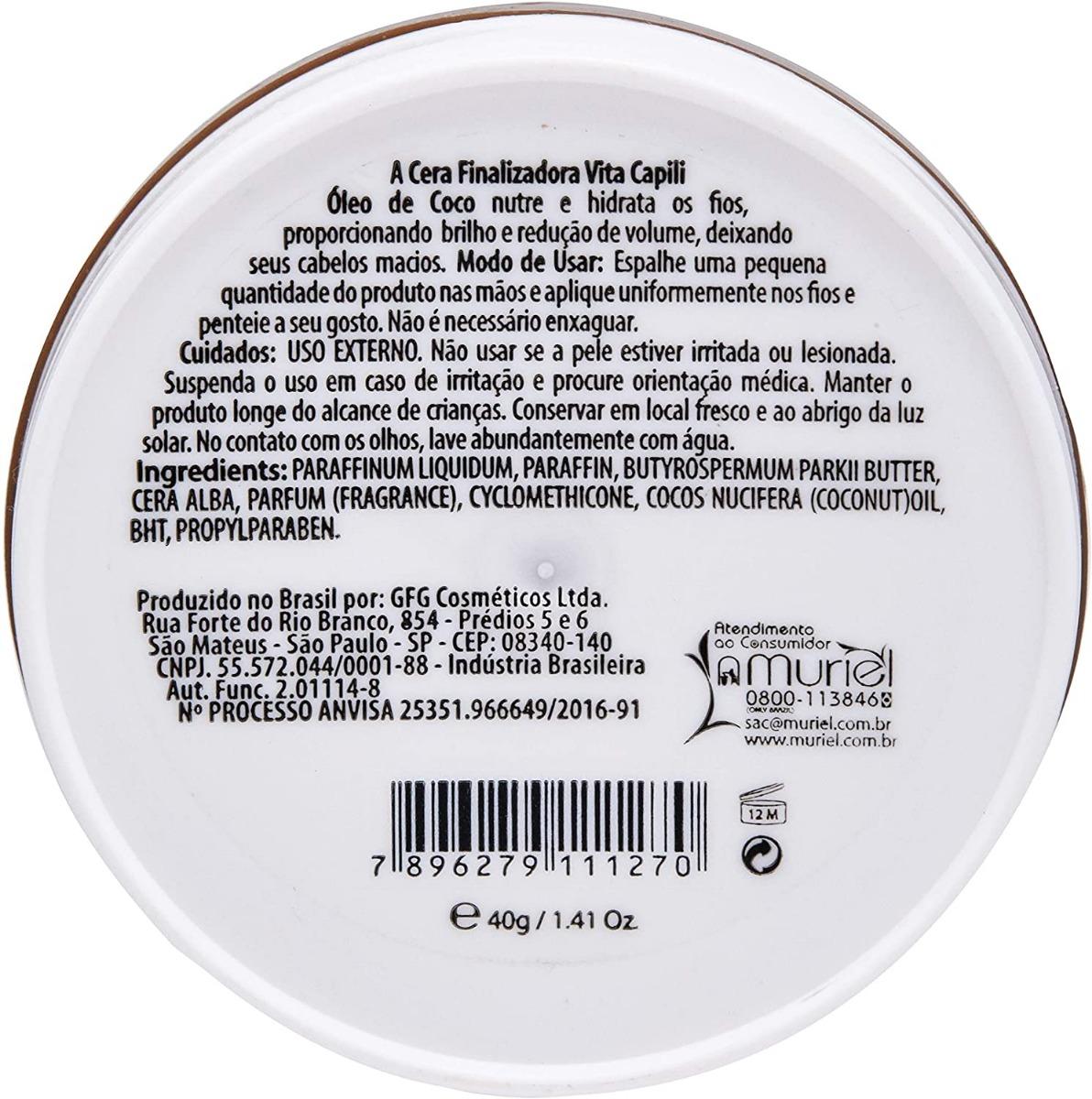 CERA VITA FINALIZADORA CAPILAR ÓLEO DE COCO 40G - 3