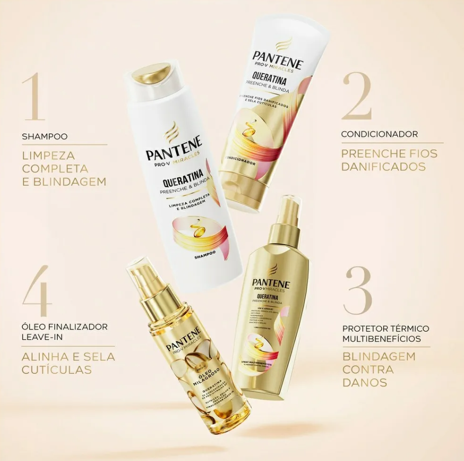 Spray Multibenefícios Pantene Queratina Preenche e Blinda 160ml - 5