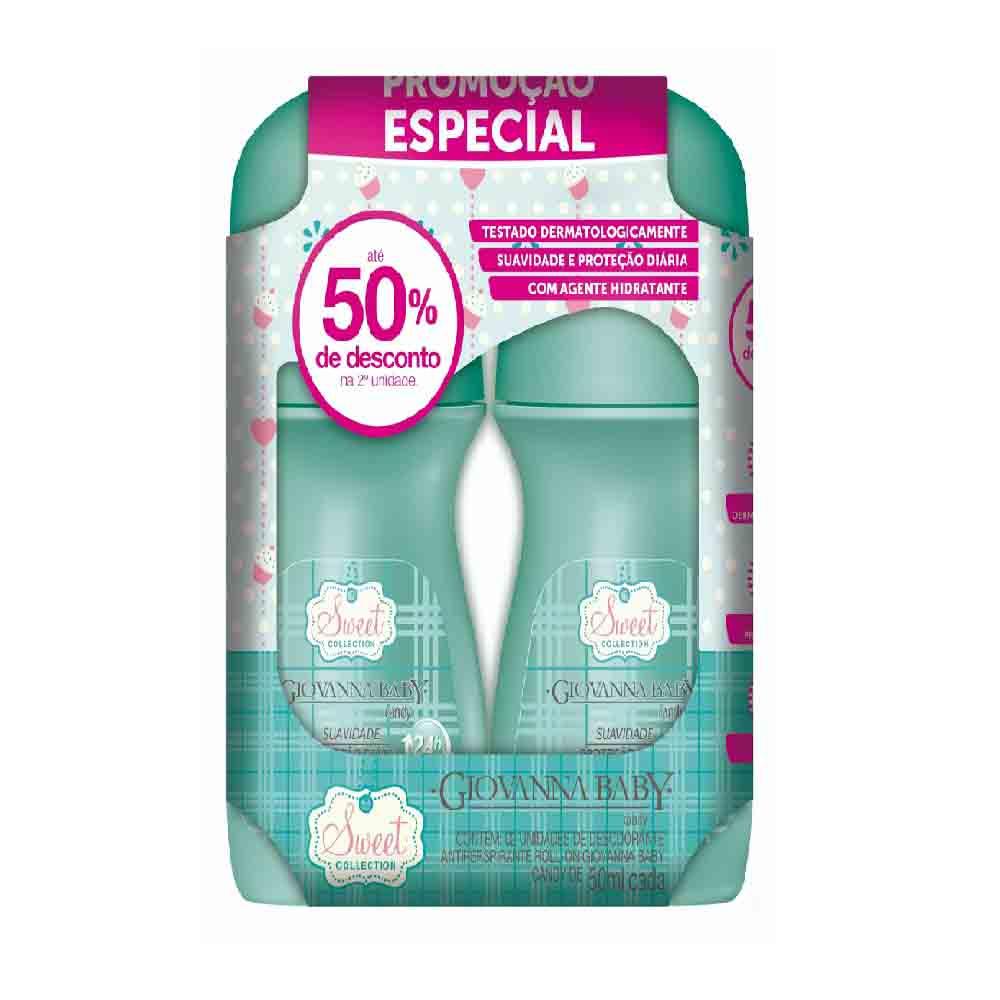 GIOVANNA BABY DESODORANTE KIT COM 2 ROLL-ON CANDY 50ML - 2
