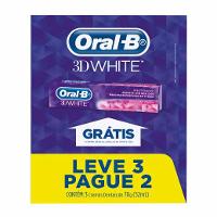 CREME DENTAL ORAL-B 3D WHITE PAGUE 2 E LEVE 3 UNIDADES 70G - 1