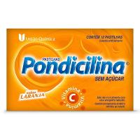 Pondicilina Vitamina C 12 Pastilhas sem Açúcar Sabor Laranja - 1