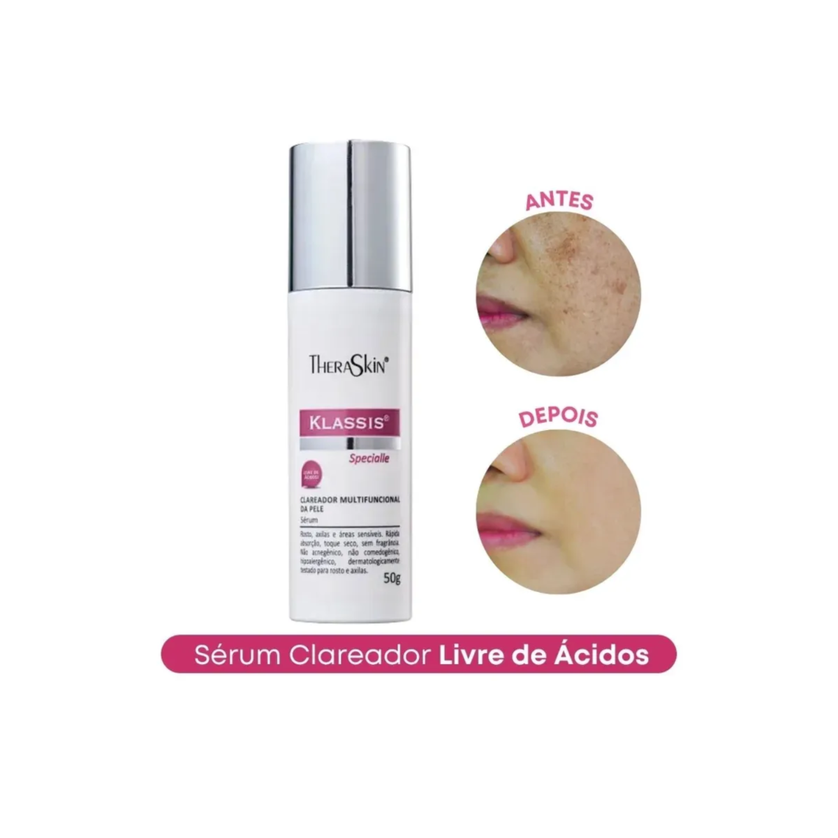 TheraSkin Klassis R - Gel Creme Clareador Facial 30g - 3