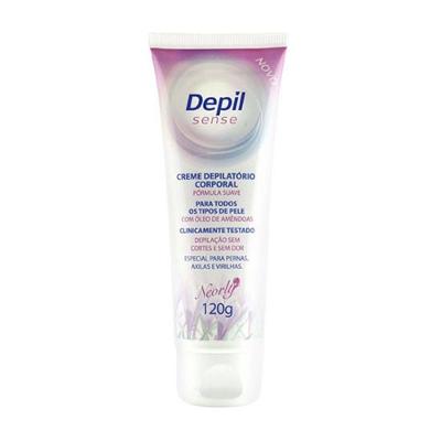 CREME DEPILATÓRIO CORPORAL NEORLY DEPIL SENSE FÓRMULA SUAVE COM ÓLEO DE AMÊNDOAS 120G
