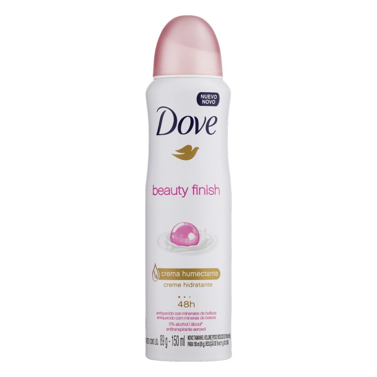 DESODORANTE ANTITRANSPIRANTE AEROSOL DOVE BEAUTY FINISH 150ML - 1