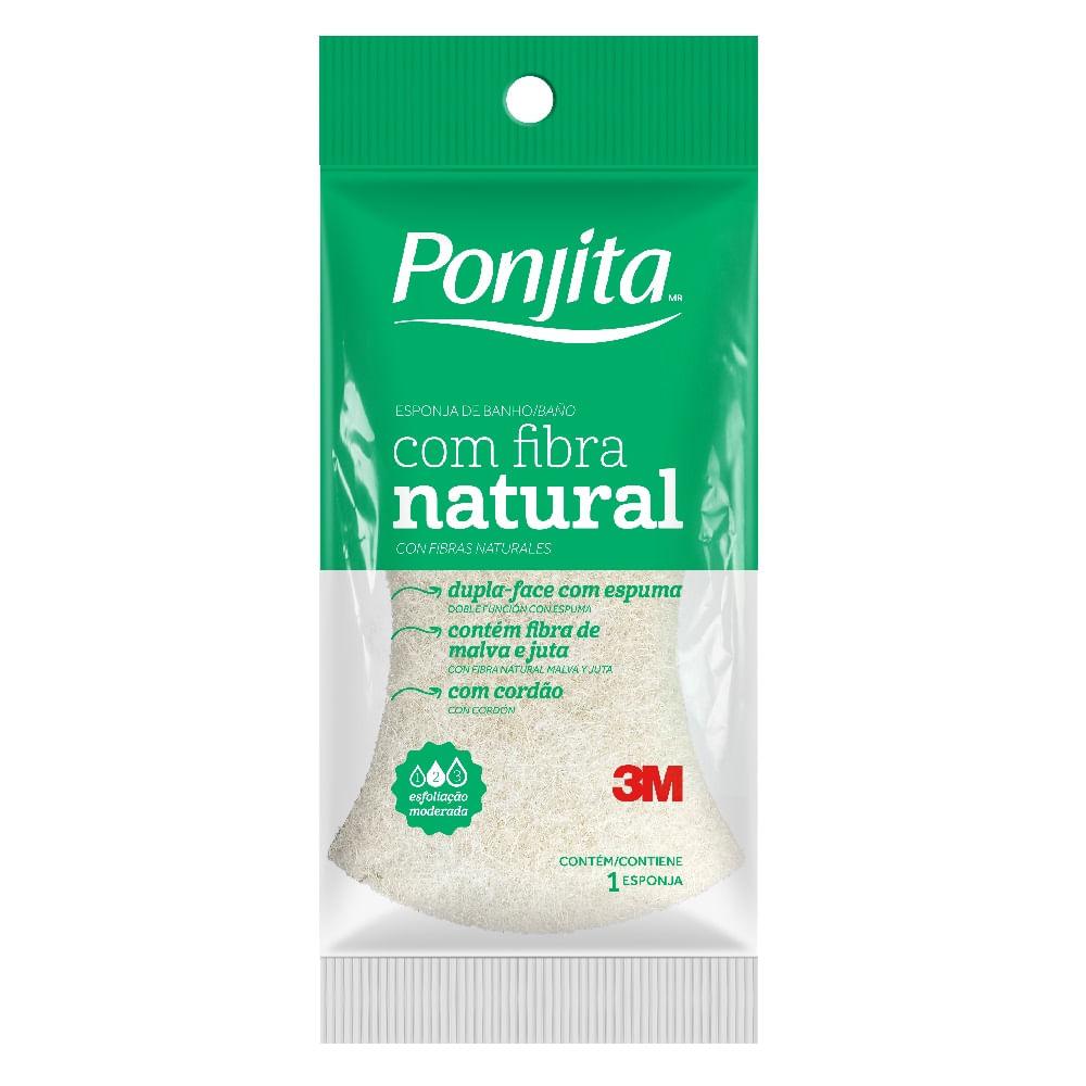 ESPONJA PONJITA BANHO 3M COM FIBRA NATURAL DUPLA FACE – 1 UNIDADE - 1