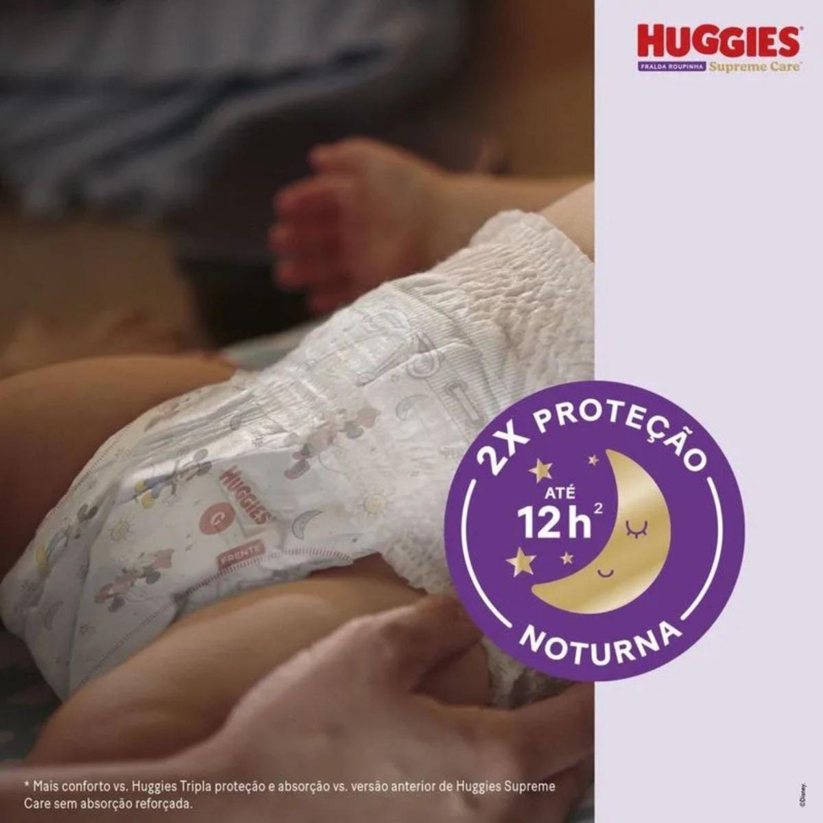 Fraldas Huggies Supreme Care Hiper G Com 58 Unidades - 2