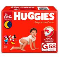 Fraldas Huggies Supreme Care Hiper G Com 58 Unidades - 1