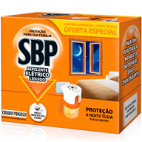 INSETICIDA SBP ELÉTRICO LÍQUIDA 45 NOITE APARELHO COM REFIL 35ML 1 UNIDADE - 1