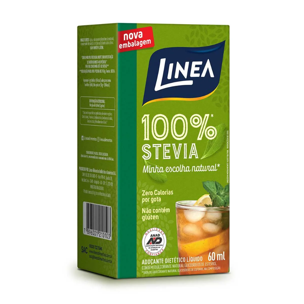 Adoçante Líquido Linea 100% Stevia com 60ml - 3